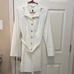 Chic White Women's Trench Coat